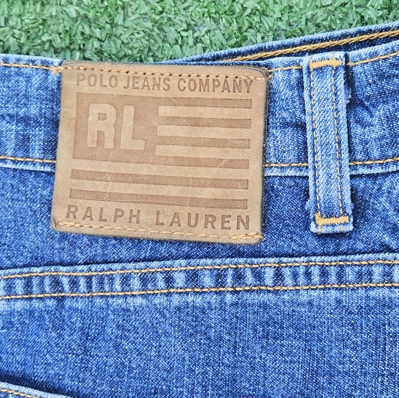 Vintage Polo Jeans Company Ralph Lauren Long Denim Skirt with Front Slit Size 12 - Picture 7 of 16